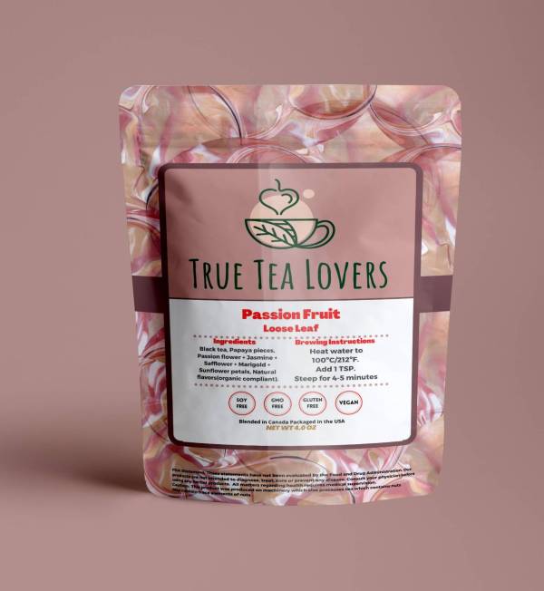 Passion Fruit Black Tea | Tropical Flavor | Loose Leaf & Tea Bags for Hot or Iced Tea